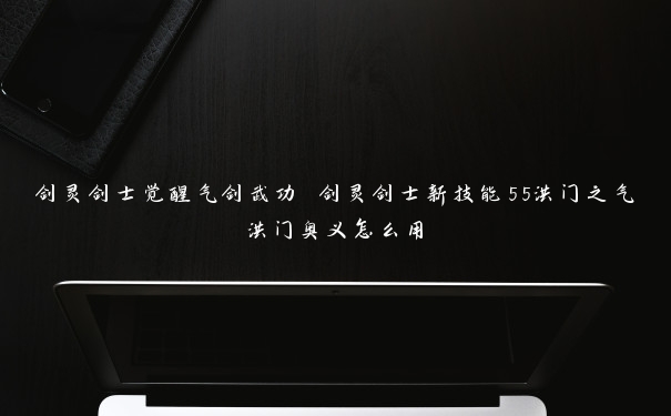 剑灵剑士觉醒气剑武功 剑灵剑士新技能55洪门之气洪门奥义怎么用