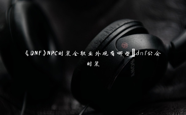 《DNF》NPC时装全职业外观有哪些_dnf公会时装