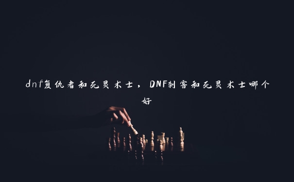 dnf复仇者和死灵术士，DNF刺客和死灵术士哪个好