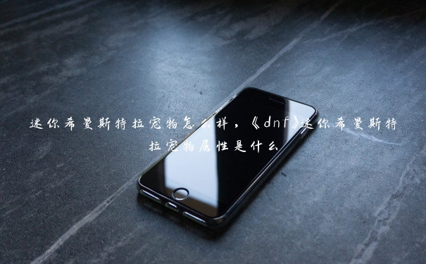 迷你希曼斯特拉宠物怎么样，《dnf》迷你希曼斯特拉宠物属性是什么